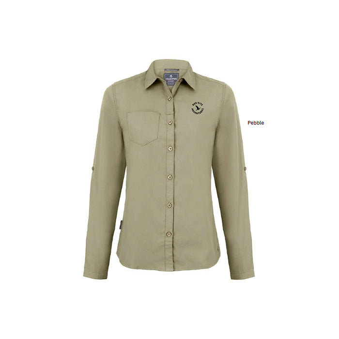 Ladies Craghopper Safari Long Sleeve Shirt - Pebble